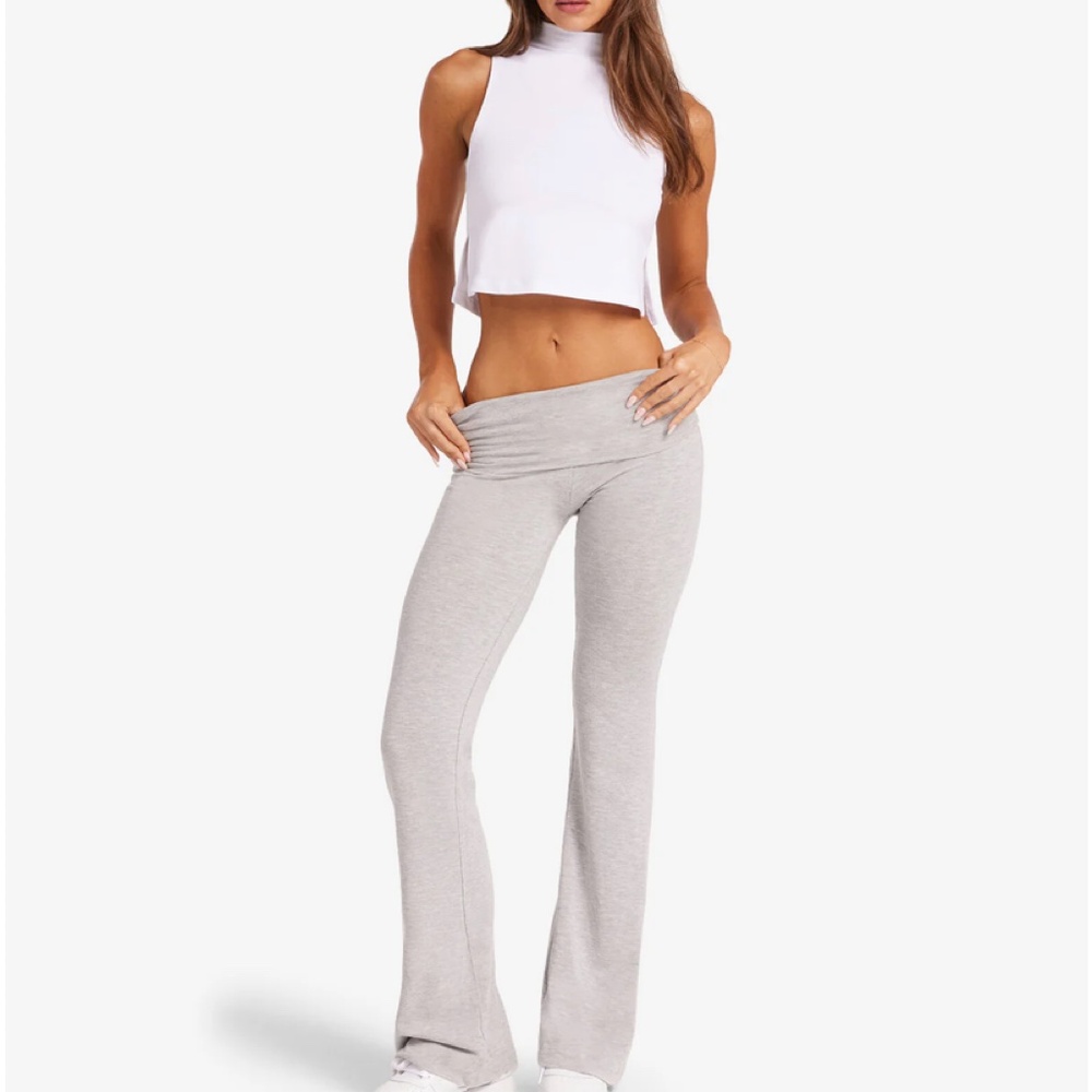 Boot-Cut Lounge Pants in Light Heather Gray